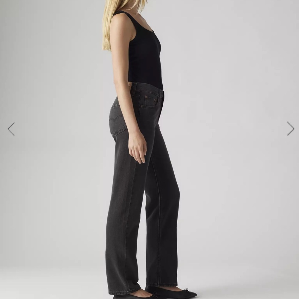 Levi's Low Pro Straight Classic High-Rise Straight Leg Jeans in Black